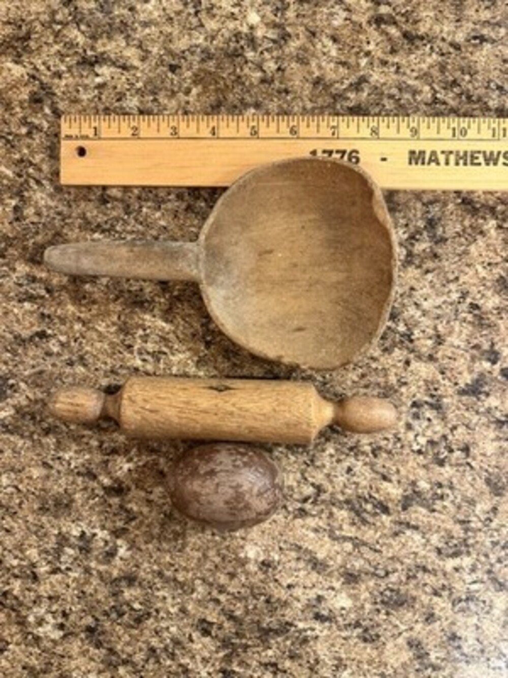 Primitive Wooden Kitchen Tools Scoop Rolling Pin Masher Farmhouse